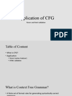 Application of CFG: Parser and HTML Validation