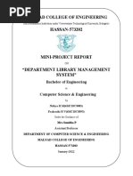 Department Library Managment System Report