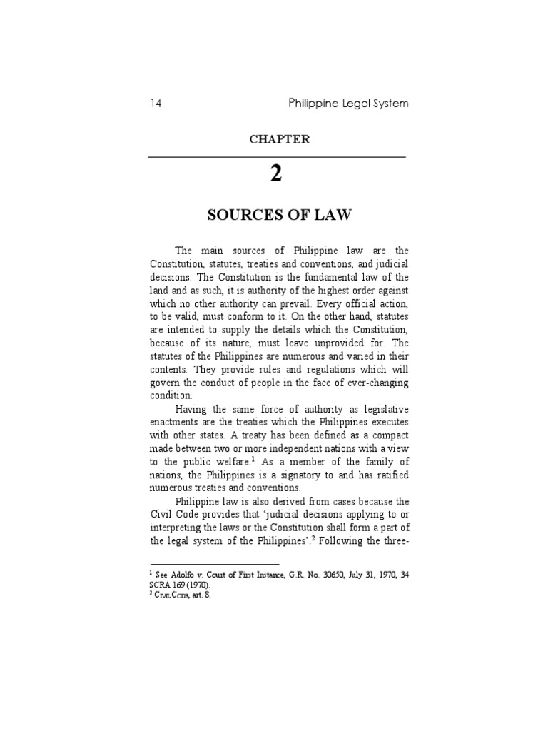 Chapter2 Sources of Law PDF Employment Labour Law