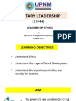 2022 05 19 Military Leadership - Dum 3022 1zp44 - Lecture 9 - Ethics
