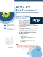 NSTP 2 - Lts Final Requirements: Good Day NSTP 2 Students!