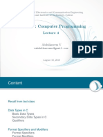 C Programing Lecture - 4