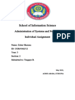 School of Information Science: Administration of Systems and Networks Individual Assignment