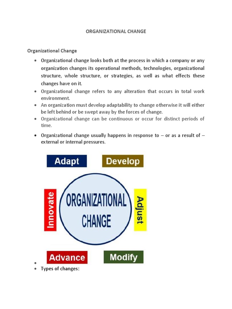 Chapter 6 B Organizational Change | PDF | Goal | Organizational Behavior