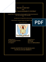 A Project Report ON "Student Management System": Forte Institute of Technology, Mawana Road Meerut