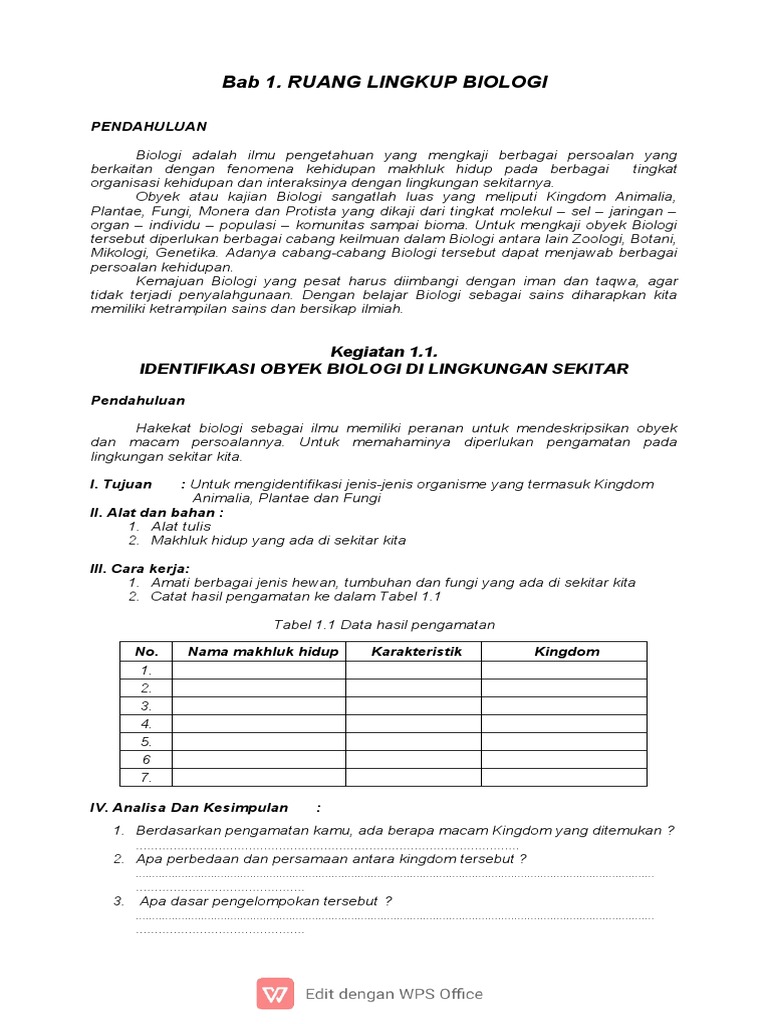 RUANG LINGKUP BIOLOGI-dikonversi | PDF