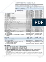 Indian Institute of Technology Delhi: Semester Schedule For Semester II, 2021-22 (UG First Year Students)