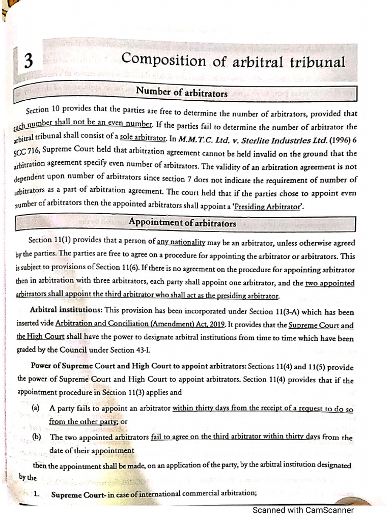 Composition of Arbitral Tribunal | PDF