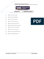 Assignment 5 A - Quadratic Equations