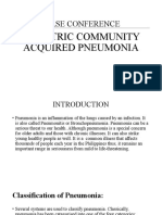 Case Conference: Pediatric Community Acquired Pneumonia