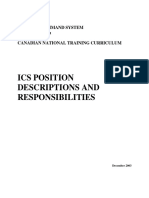 ICS Position Descriptions and Responsibilities