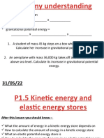 P1.5 Kinetic and Elastic Potential Energy