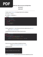 19CSE 212: Data Structures and Algorithms Lab Sheet 5 Stack Adt