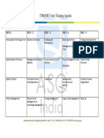 CMQ/OE 5-Day Training Agenda: DAY-1 Day - 2 Day - 3 Day - 4 Day - 5