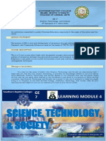 Southern Baptist College: GE 7 Course on Science, Technology and Society