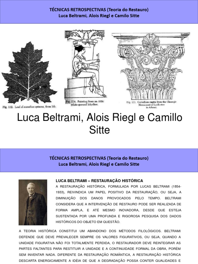 Teoria Do Restauro - Alois Riegl (RES) | PDF