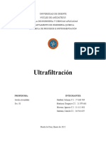 Informe 1. Introduccion A La Ultrafiltracion