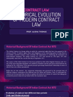 Historical Evolution of Modern Contract LAW