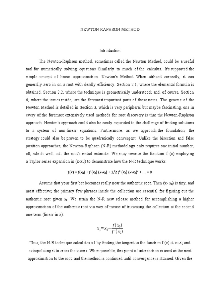 Understanding The Powerful Newton Raphson Root Finding Method An In