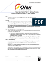 Tests before terminating XLPE cables