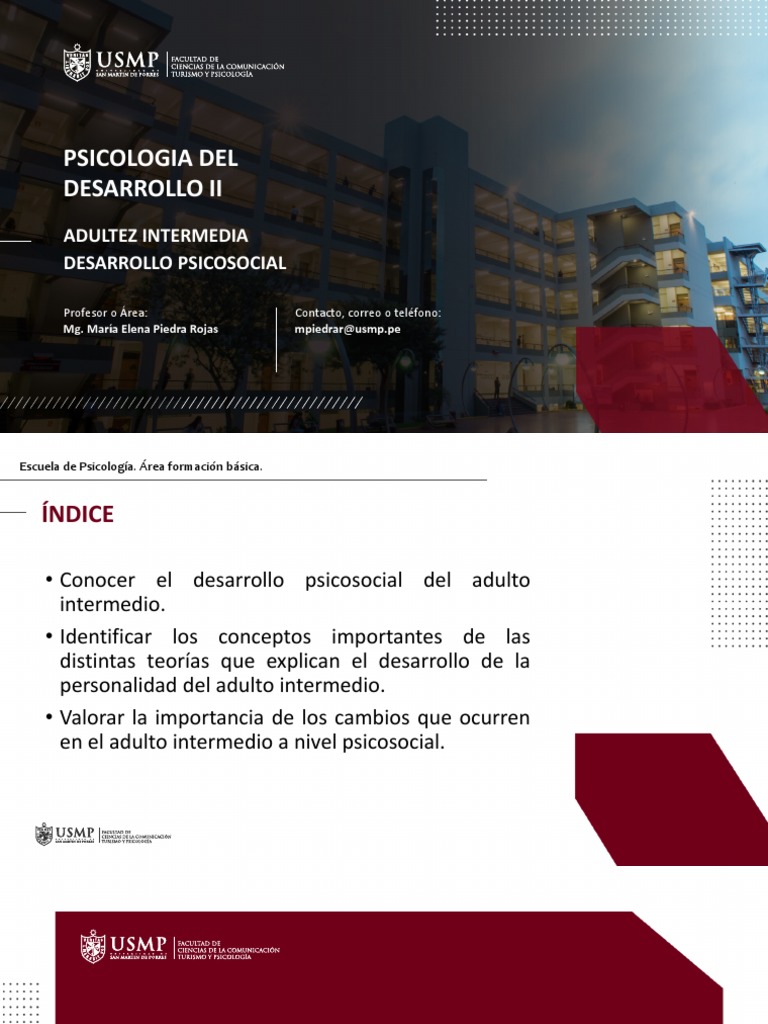 Psicología del Desarrollo en Adultez Intermedia | PDF | Adultos | Sicología
