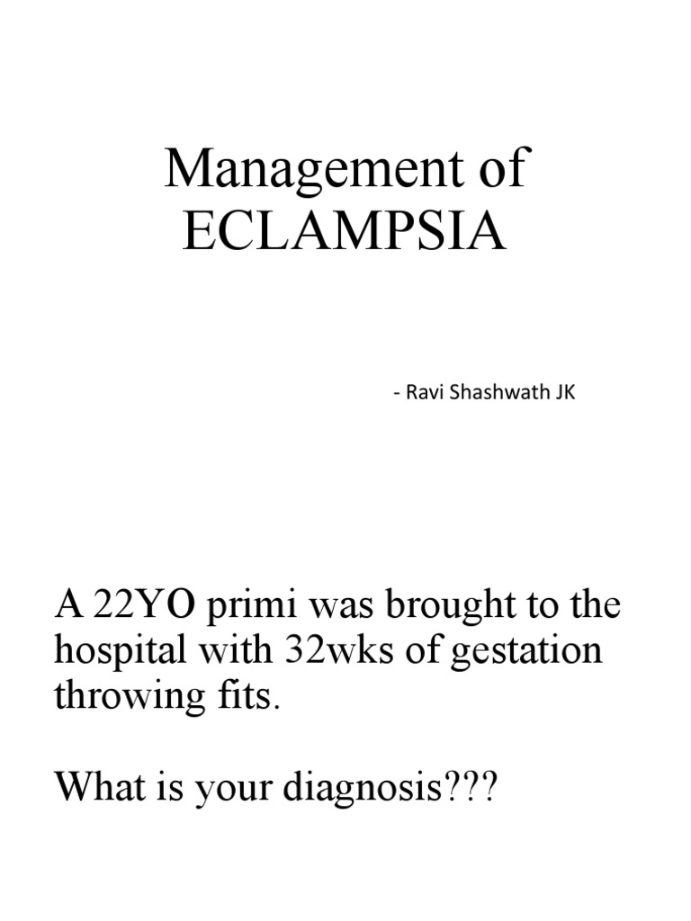 Management of Eclampsia PDF