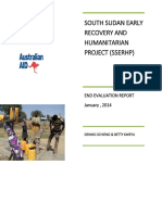 South Sudan Early Recovery and Humanitarian Project (Sserhp)