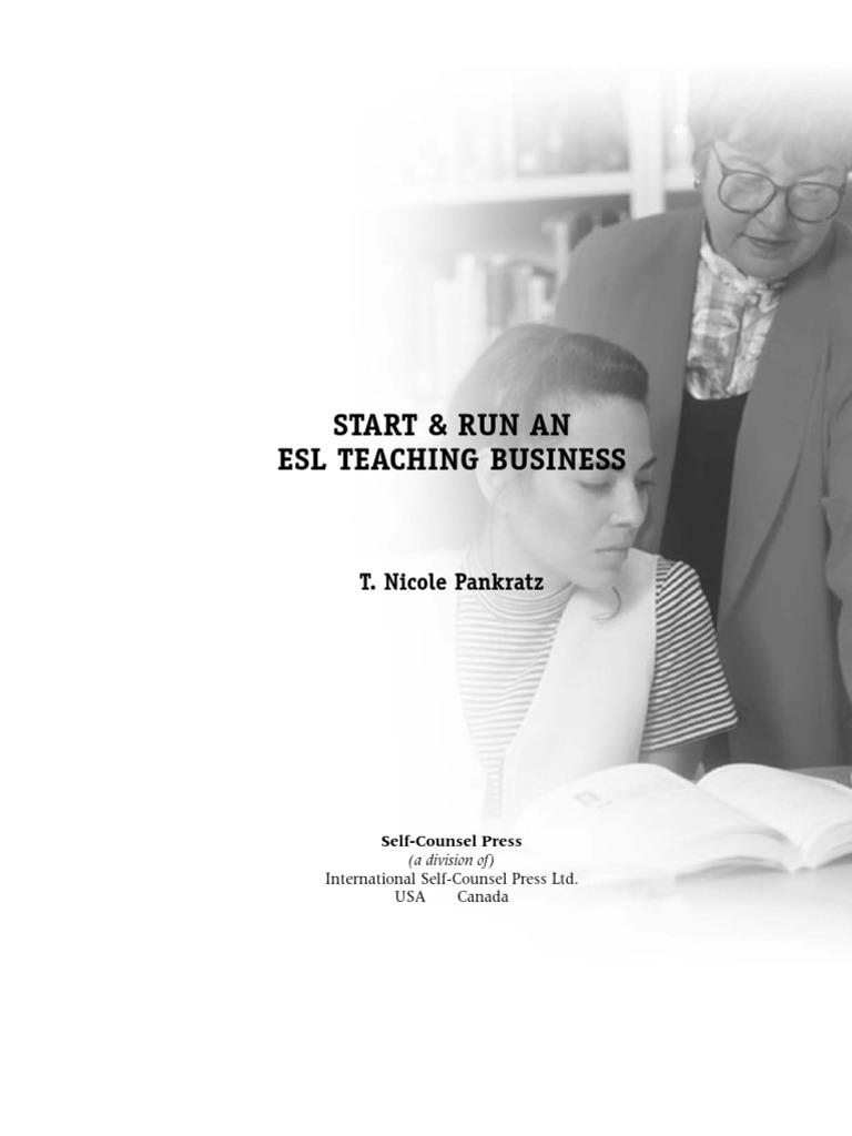 Start Your ESL Teaching Business | PDF | English As A Second Or Foreign ...