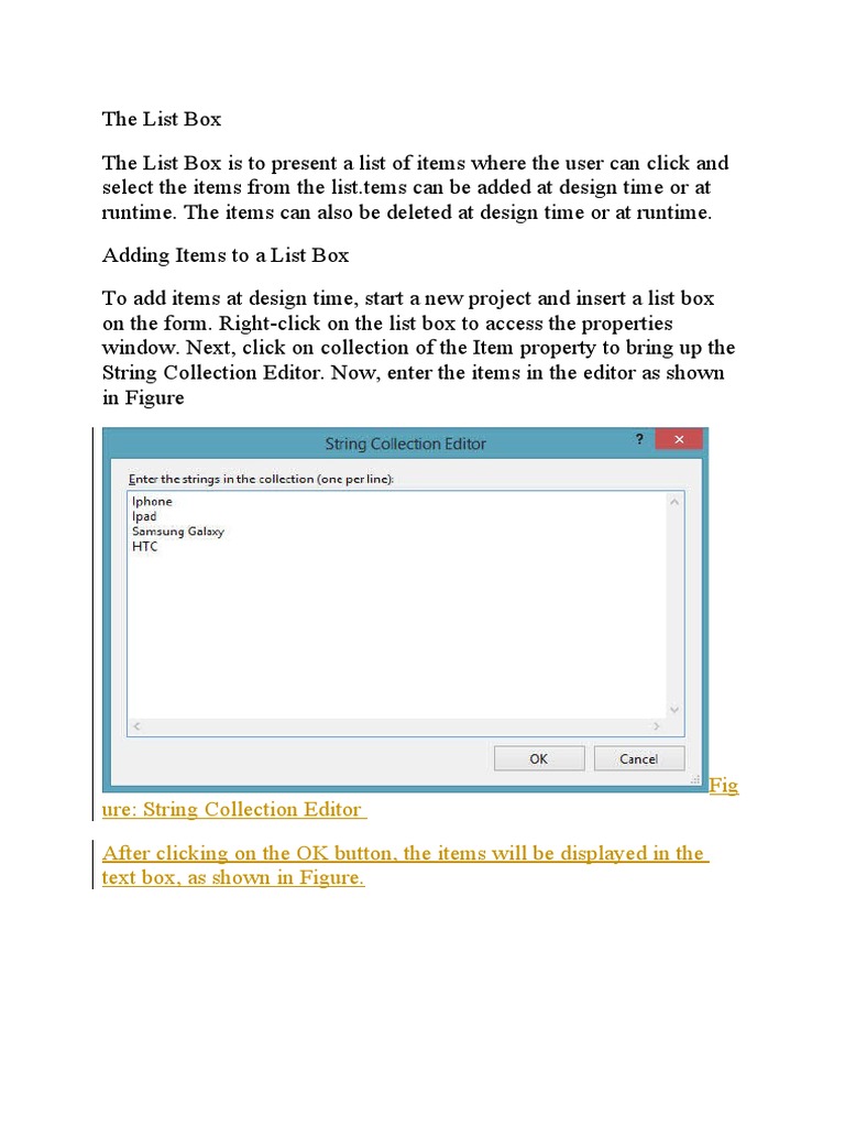List Box and Combo Box PDF Visual Basic Computer Science