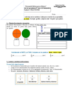 Guía de aprendizaje 5° año matemática fracciones