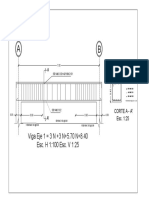 Esc. H 1:100 Esc. V 1:25 Viga Eje 1 3 N +3 N+5.70 N+8.40: Esc. 1:25 Corte A - A'