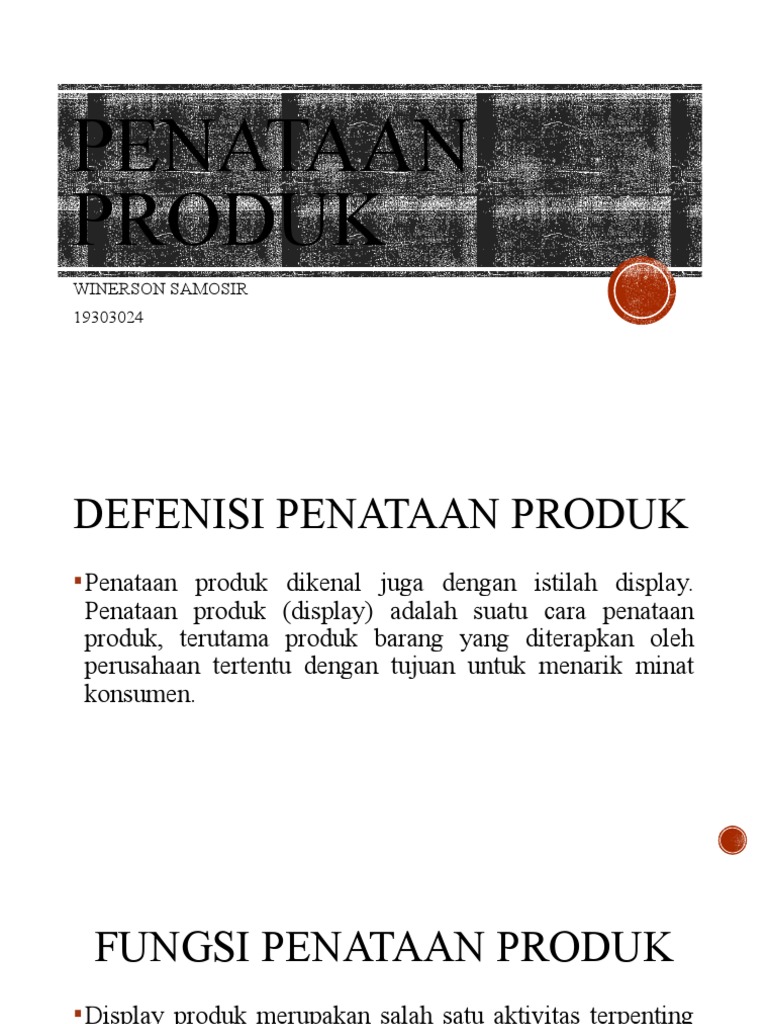 Penataan Produk | PDF