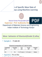 Prediction of Specific Wear Rate of Titanium Alloys Using Machine Learning