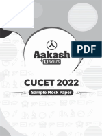 CUCET Sample Paper 2022 With Solutions by Aakash