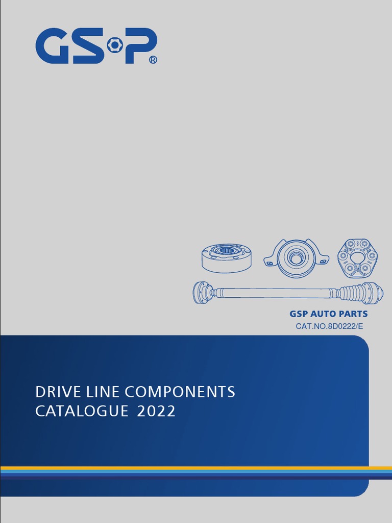 GSP Drive Line Components Catalogue 2022 | PDF | Vehicle Technology ...