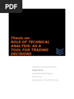 Role of Technical Analysis as a Tool for Trading Decisions