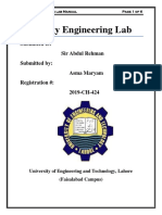 Energy Engineering Lab: Submitted To: Sir Abdul Rehman Submitted By: Asma Maryam Registration #: 2019-CH-424