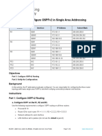 Configure OSPFv2 in Single Area Addressing Table