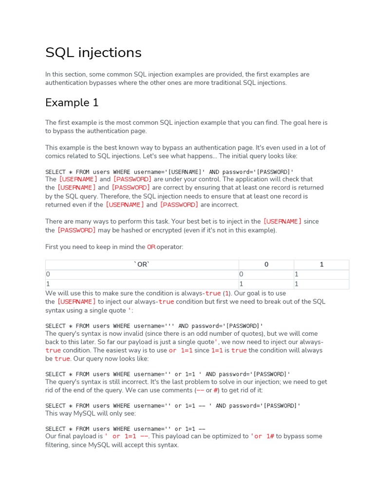 Pentest SQL Injections | PDF | Data Management | Computer Science