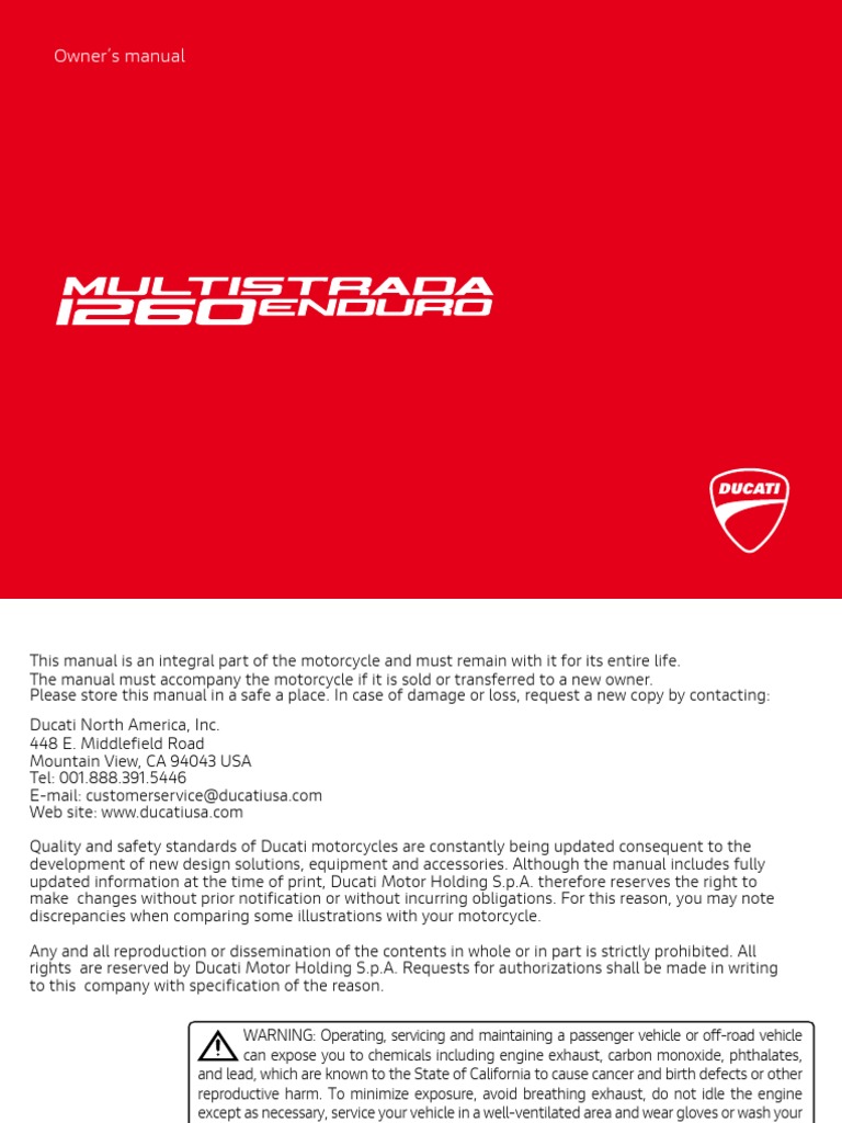 2019 Ducati Multistrada 1260 Enduro 17 | PDF | Exhaust Gas