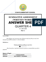 Answer Sheet 4thquarter Part 2