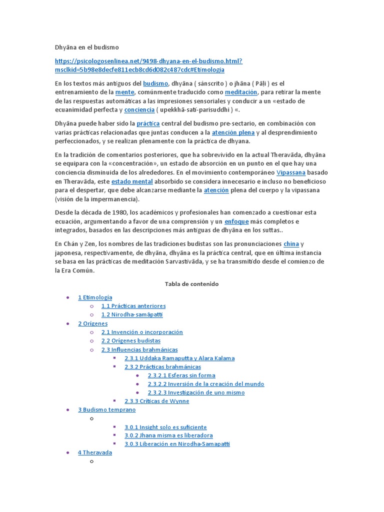 Dhyana En El Budismo Tibetano Pdf Zen Meditación Budista