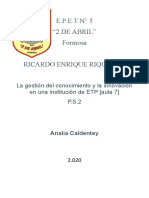 La gestión del conocimiento y la innovación en una ETP de Formosa