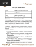 Convocatoria Nro.010.2022 Chirapaq