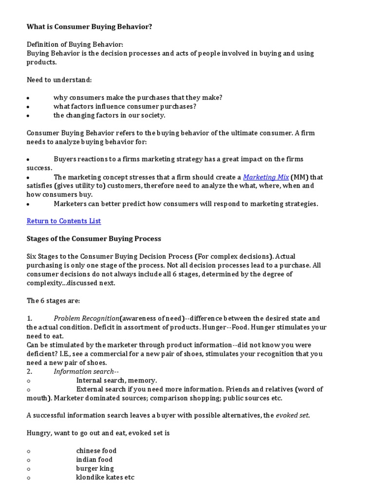 Understanding Consumer Buying Behavior | PDF | Advertising | Marketing