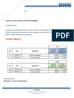 CE 063 2022 - Substituição de Part Number