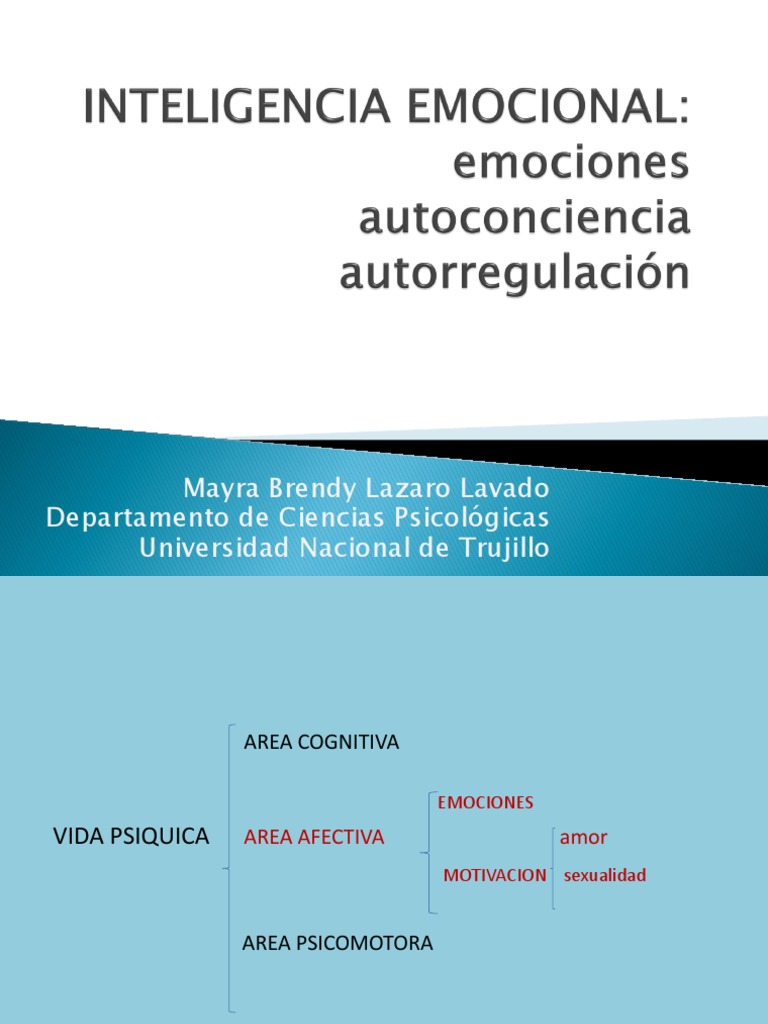 Inteligencia Emocional Emociones y Autorregulación Clase | PDF | Las ...