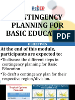 Presentation - Contingency Planning For Basic Education