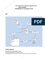 Eléments de Correction de L'épreuve Etude de Cas Informatique BTS Multimédia Et Conception Web