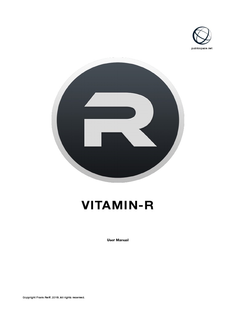 VitaminR User Manual PDF Window Disciplines